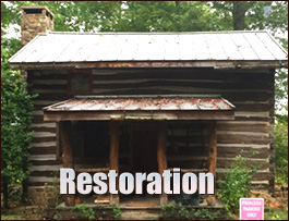 Historic Log Cabin Restoration  Bryson City, North Carolina